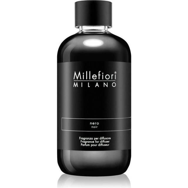 Millefiori 7REMNR Nero påfyllningsflaska 250 ml för naturlig rumsdoft diffuser, plast, svart, 6,4 x 5,7 x 13,7 cm