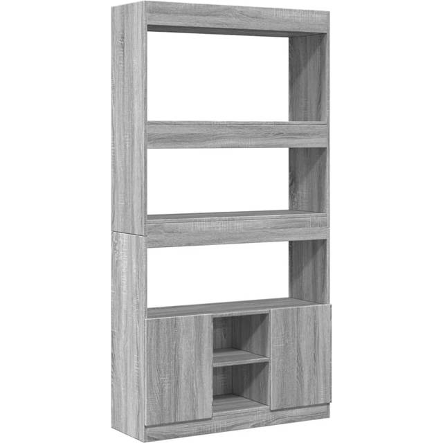 (concrete grey, 92 x 33 x 180 cm) vidaXL Highboard Sideboard Storage Organiser Cabinet Cupboard Engineered Wood