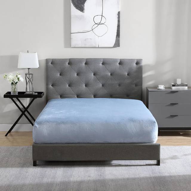 "Cathay Home Full Flannel-Plush Fitted Sheet - Ultra Soft & Thick Plush  No-Pilling - All Season Cozy Warmth - 12"""" Deep Pocket Fitted Sheet Only (Full"