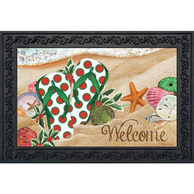 Briarwood Lane Coastal Christmas Nautical Doormat Beach Indoor Outdoor 30 x 18