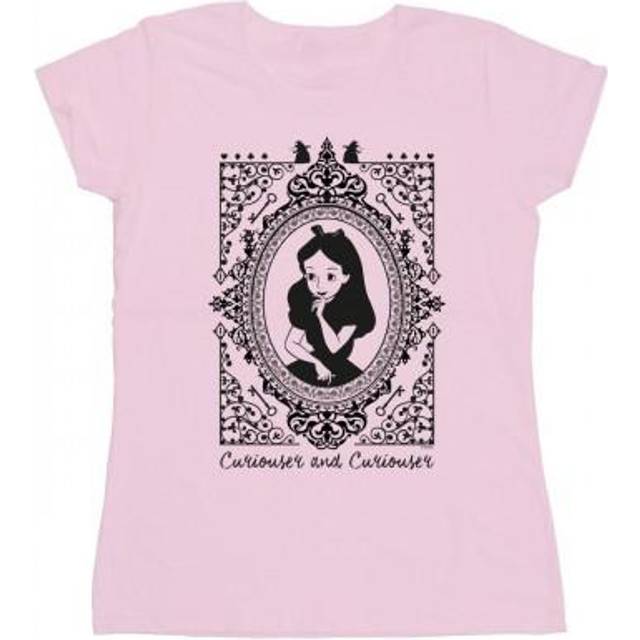 (L, Sports Grey) Disney Womens/Ladies Alice In Wonderland Frame Cotton T-Shirt