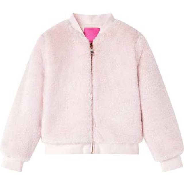 vidaXL Kids' Jacket Faux Fur Soft Pink 92