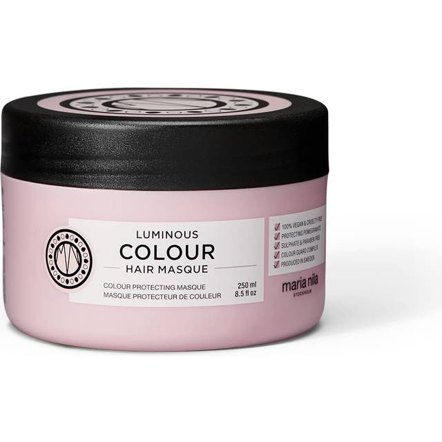 Maria Nila Luminous Colour  Hair Mask  8.5 Fl Oz  Reduces Colour Loss from Washing  Pomegranate Counteracts Dehydration  100% Vegan & Sulfate/Paraben