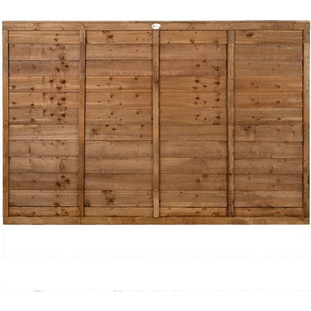 6ft x 4ft (1.83m x 1.22m) Brown Pressure Treated Superlap Fence Panel - Pack of 3 FSC® certified