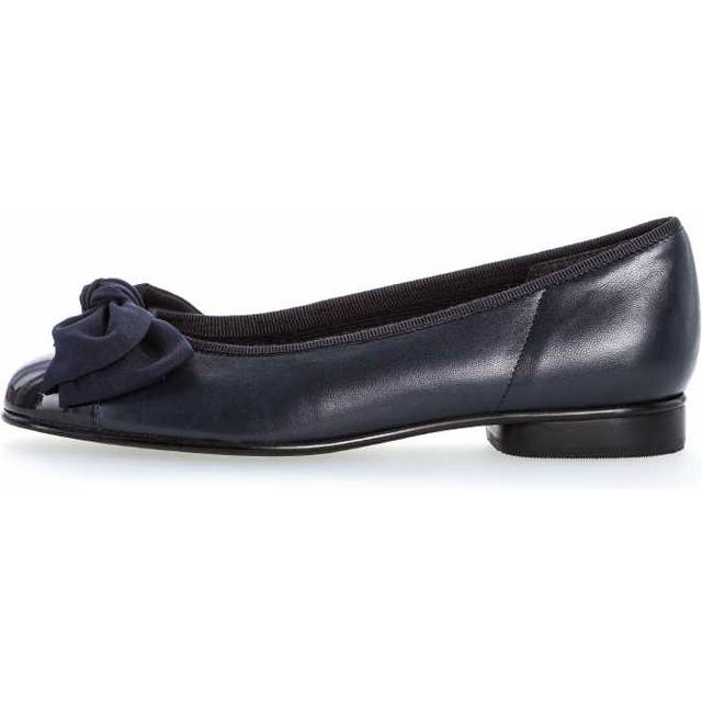 Bow-Detailed Ballet Pumps - GAB38500 / 324 167 - Black Leather - 6.5