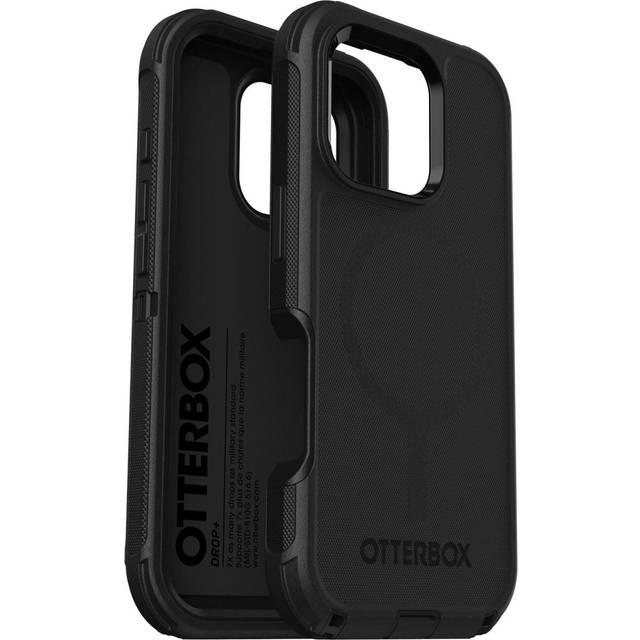 OtterBox Defender Series MagSafe skal för iPhone 16 Pro, stötsäkert, fallsäkert, mycket robust skyddande fodral, testad till militärstandard 7x, Svart