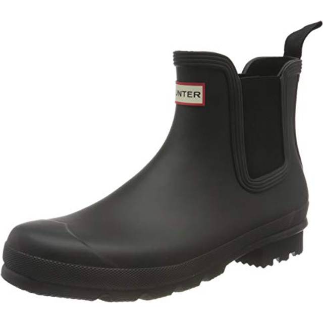 Hunter Original Chelsea MFS9116RMA Rubber Men's Ankle Black Boots - Medium x UK 7