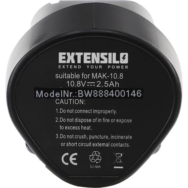 Battery compatible with Makita CL100, CC330D, CC330DW, CC330DWE, CC330DZ Electric Power Tools (2500 mAh, Li-ion, 10.8 v) - Extensilo