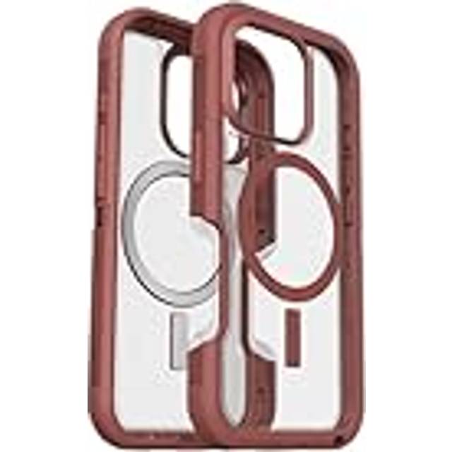 iPhone 16 Pro Case | Defender Series XT for MagSafe Brick Red Clear