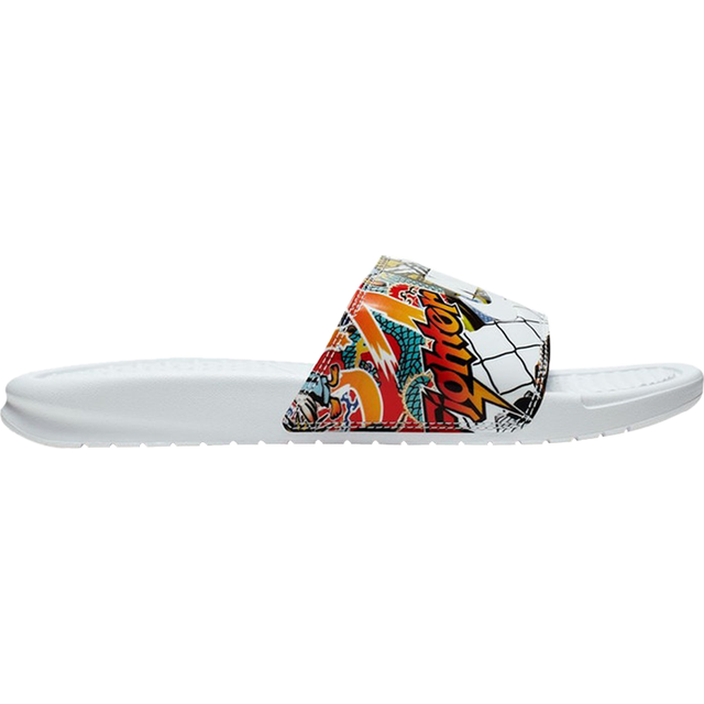 (WMNS) Nike Benassi JDI Print Slide 'China Hoop Dreams' CK0731-111 - White - 6