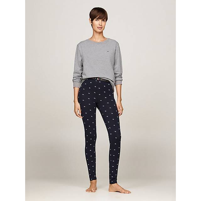 Tommy Hilfiger Legging Pj Set With Eyemask - Blue