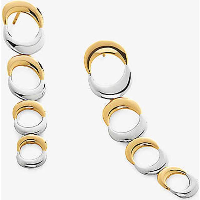 Monica Vinader Womens Yellow Gold Kissing Moon 18ct Gold-plated Vermeil Sterling-silver and Drop Earrings 1 Size - YELLOW GOLD