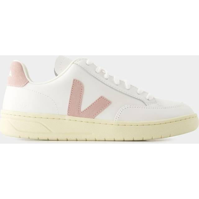 VEJA V-12 Leather Extra White Babe Trainers Size: 36, Colour: Pink Sue
