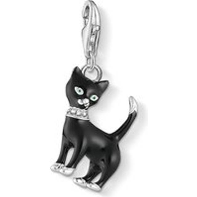 Thomas Sabo Charm Club Sterling Silver Black Cat Collectable Charm - Silver