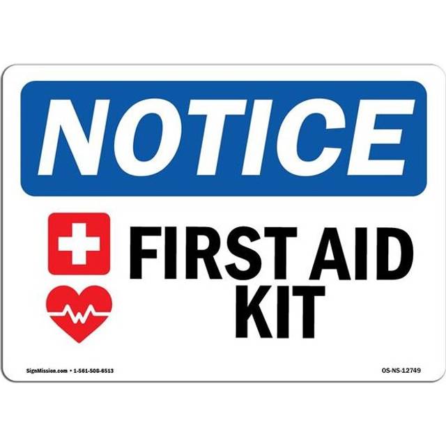 SignMission OS-NS-A-710-L-12749 7 x 10 in. OSHA Notice Sign - First Aid Kit