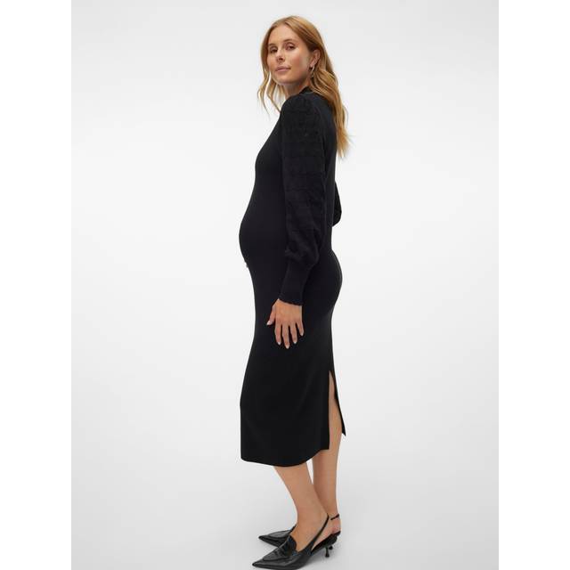 Mamalicious Maternity Strikkjole - Sort