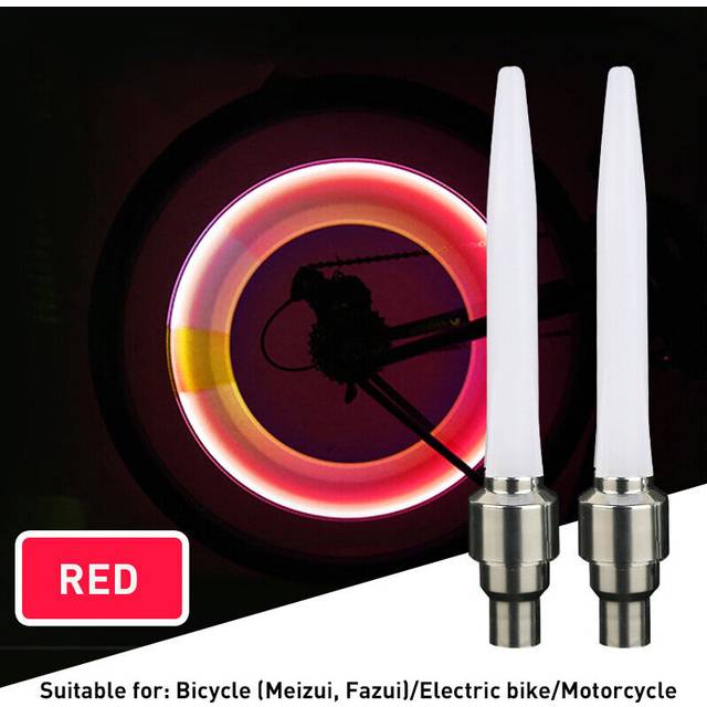 (a-02) For Bike Bicycle Car Motorcycle Wheel Tire Lamp Bicycle Lights Aubtec 2Pcs HOT LED NEON Light Valve Stem CAP