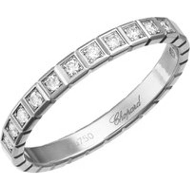 Chopard Ice Cube 18ct White Gold Diamond Half Set Slim Ring - 50