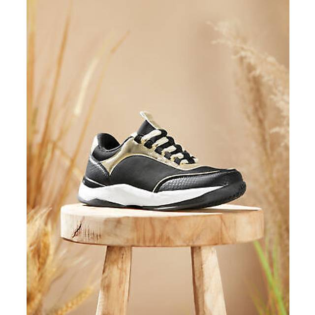 Women's Black & Gold Chunky Trainers - Size 6 - by Joe Browns - Multi