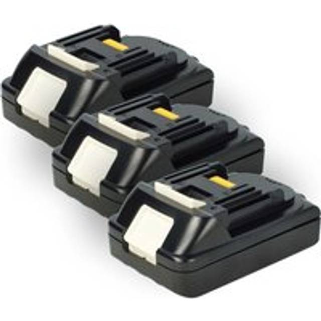 Extensilo - 3x Battery compatible with Makita BTD141, BTD140Z, BTD141Z, BTD142HW, BTD142RHE, BTD140SFE Power Tools (2500 mAh, Li-Ion, 18 v)