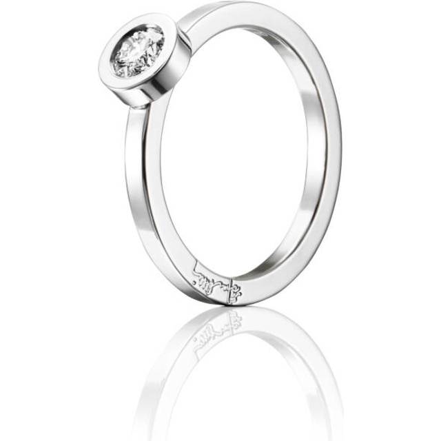 The Wedding Thin 030 ct Ring Vitguld 21.50 mm
