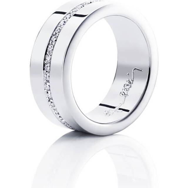 Wide & Stars Ring Vitguld 20.00 mm