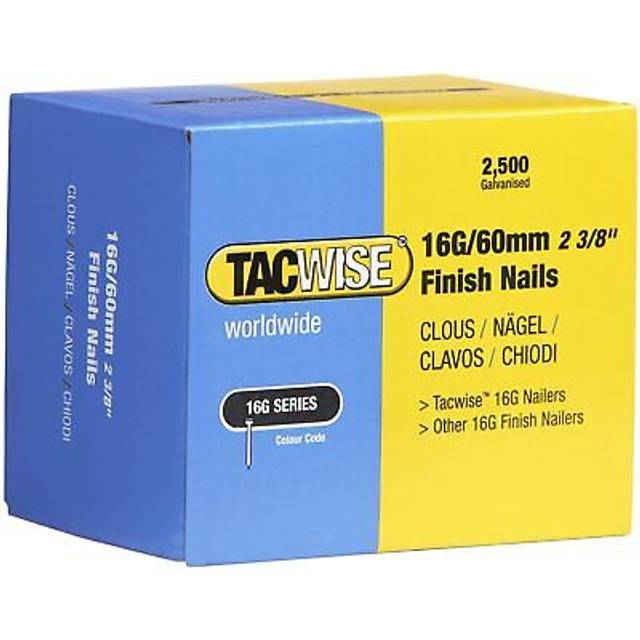 5000 tacwise 60mm 16 gauge straight finish nails brads 60mm galvanised