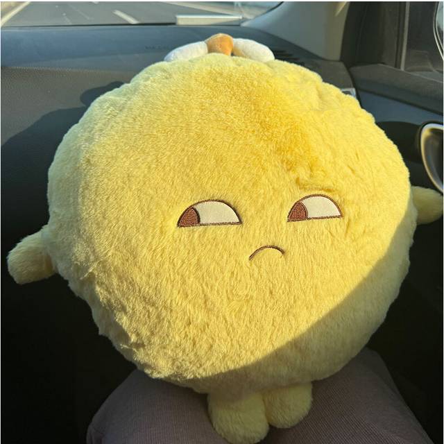 Lemon Pillow Yellow Playing Plush Toy Home Pillow Doll Mat Cartoon Fruit Dolls