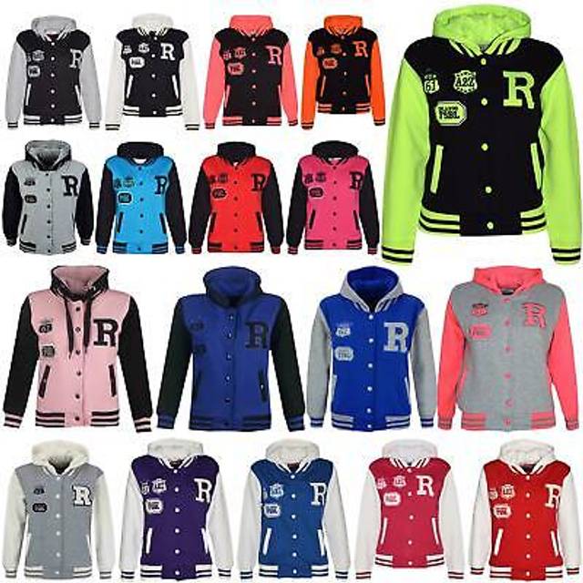 Kids unisex b.b hooded r fashion fox jacket long sleeve baseball coat girls boys