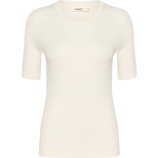 Soaked in Luxury, T-Shirts, female, White, L, Rollneck Top Whisper White