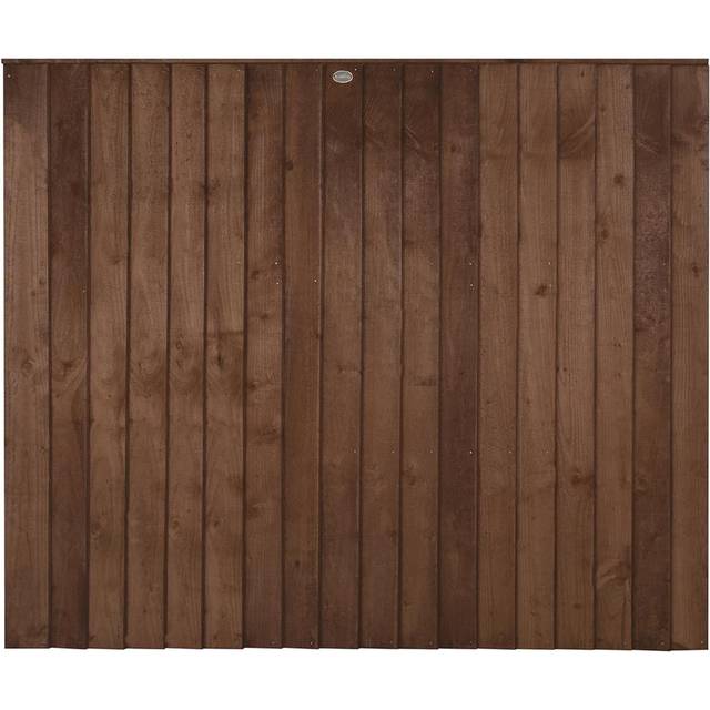 Pressure Treated Brown Vertical Board Fence Panel - 1.54m / 5