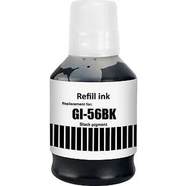 1 black refill ink bottle 175ml to replace canon gi-56bk compatible/non-oem