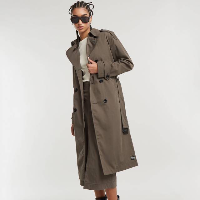 G-Star för kvinnor. D25197-D728-273 Trenchcoat brun trenchcoat (XS), Casual, Polyamid, Lång ärm, Hållbar - Brun (XS)