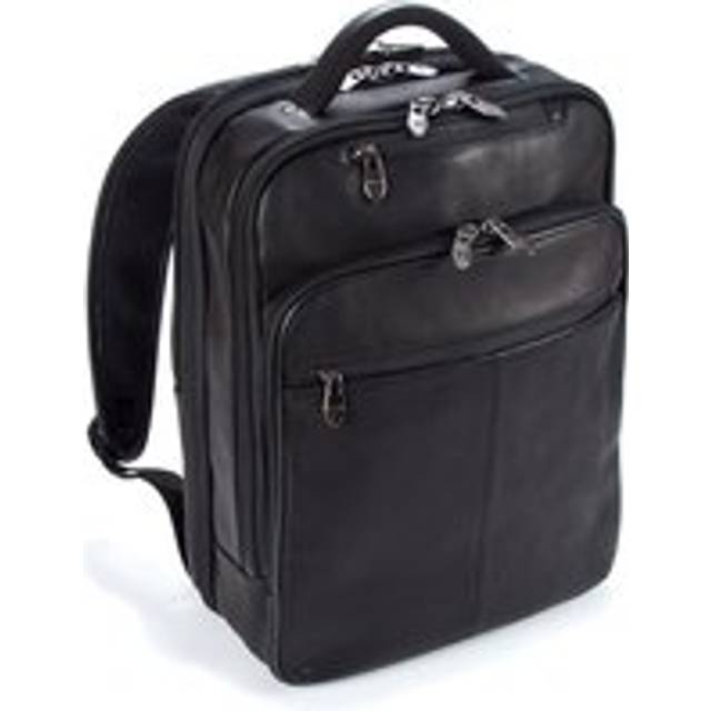 Colombian Leather 16" Laptop Backpack - Black - One Size