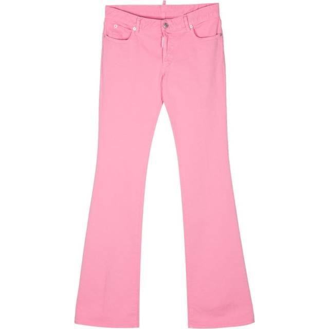DSQUARED2 - mid-rise flared jeans - women - Cotton/Elastane - 38 - Pink