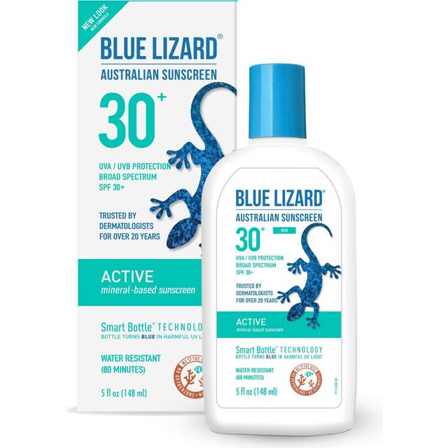 Blue Lizard Active Mineral-Based Sunscreen Ã¢ÂÂ No Oxybenzone, No Octinoxate Ã¢ÂÂ SPF 30+ UVA/UVB Protection, 5 oz