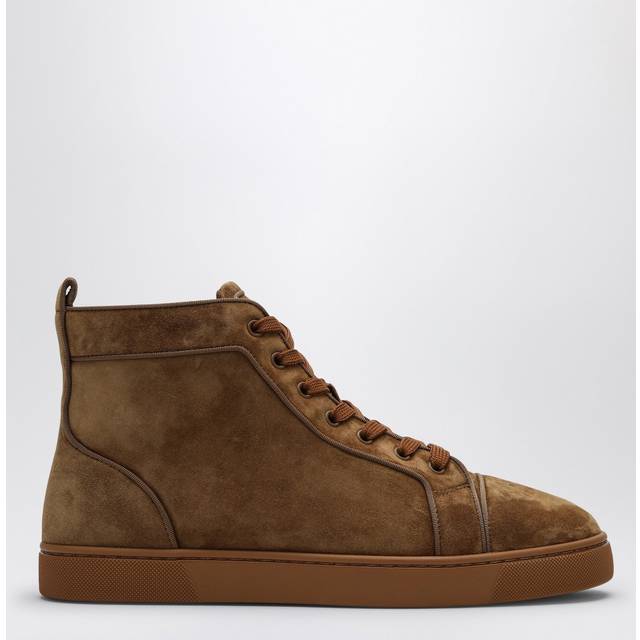 Christian Louboutin Men's Suede Louis High-Top Sneakers in Brown | Size 40.5 | 3240076VEL Color C958 (40.5)