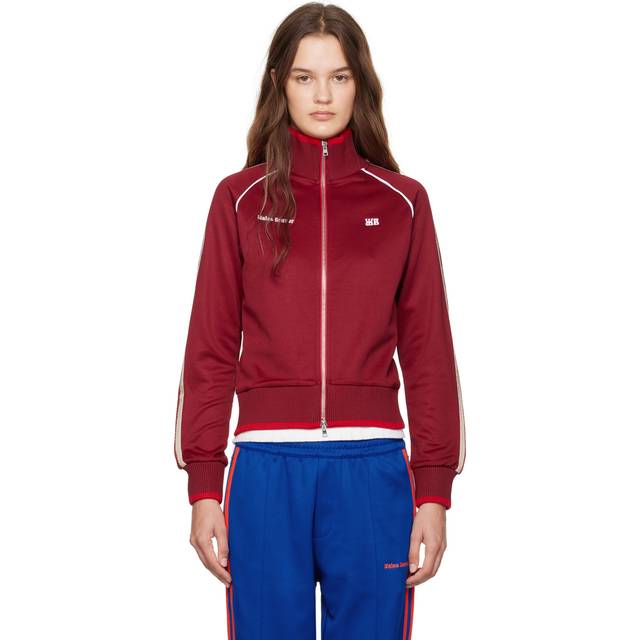 Wales Bonner Burgundy Shine Track Jacket - Burgundy - XS