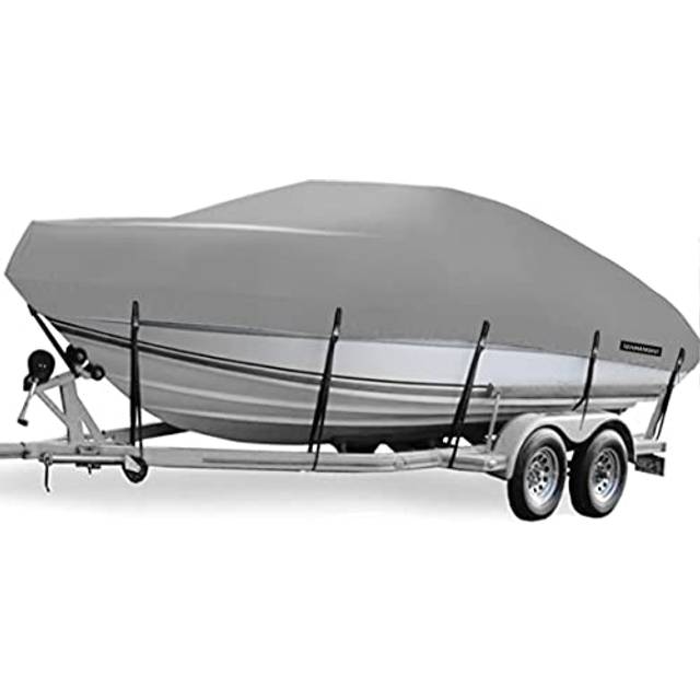 Premium Boat Cover 20-22 ft - Weatherproof Custom Fit  Durable  Easy to Install | Protect Your Boat from Harsh Weather Conditions Fits Jon Boat  Bass