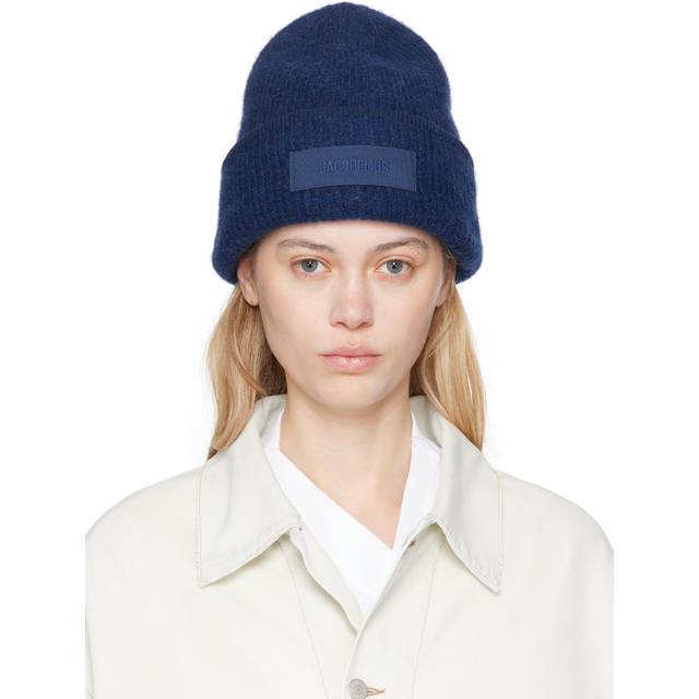 JACQUEMUS Navy 'Le bonnet Gros Grain' Beanie - 380 NAVY - UNI