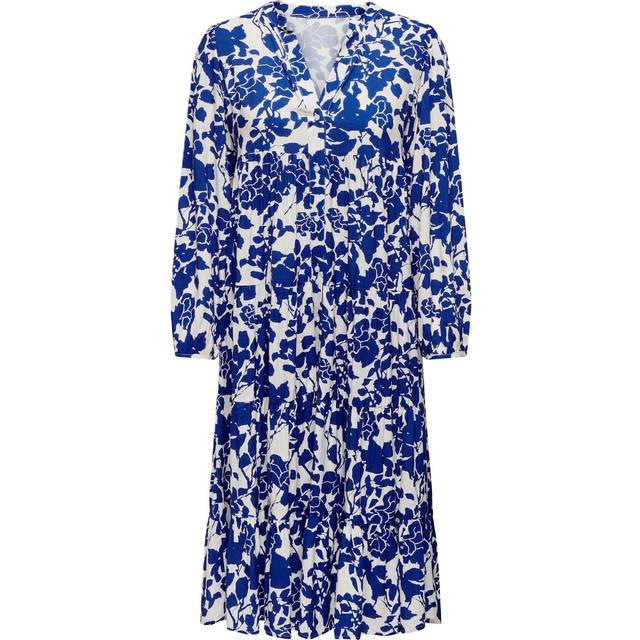ONLY Onlmilana 7/8 Dress Wvn Noos |Blå |XS