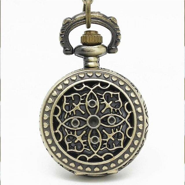 Steampunk Heavy Metal4 Eyes Flip Pocket Watch Necklace Pendant Kids Clock Learning|pocket Watches