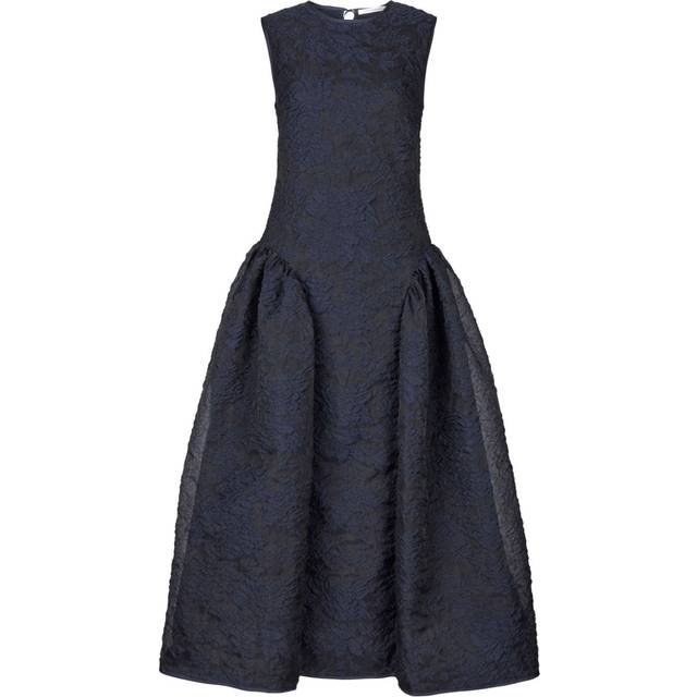 Cecilie Bahnsen - Gine midi dress - women - Cotton/Polyamide/Polyester/Viscose - 16 - Blue