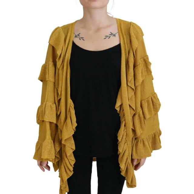 Aniye By Gold Long Sleeves Ruffled Women Cardigan Sweater - IT40|S