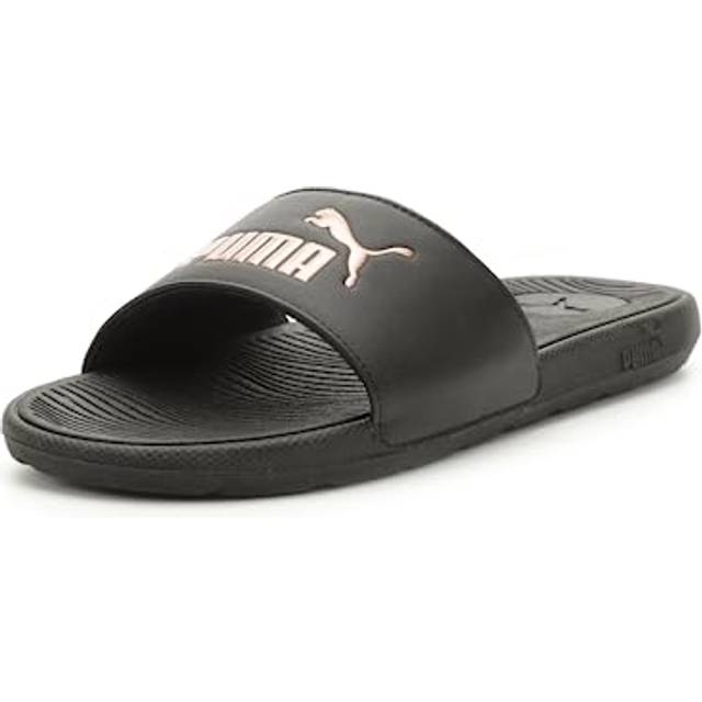 PUMA Women's COOL CAT 2.0 Slide Sandals  Puma Black-Rose Gold  9