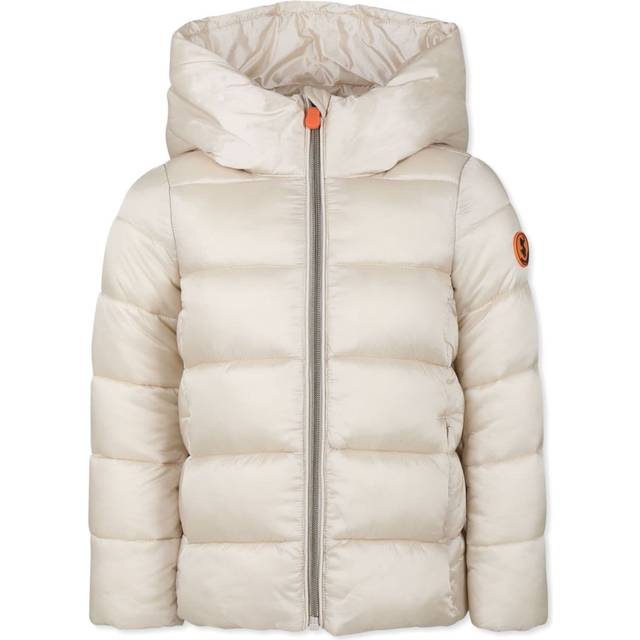 Save The Duck Kids - appliqué hooded padded jacket - kids - Nylon - 2 yrs - Neutrals
