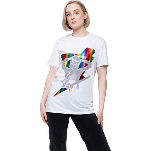 David Bowie - Holographic Bolt White - T-Shirt - white - S - 100% Cotton,Jersey