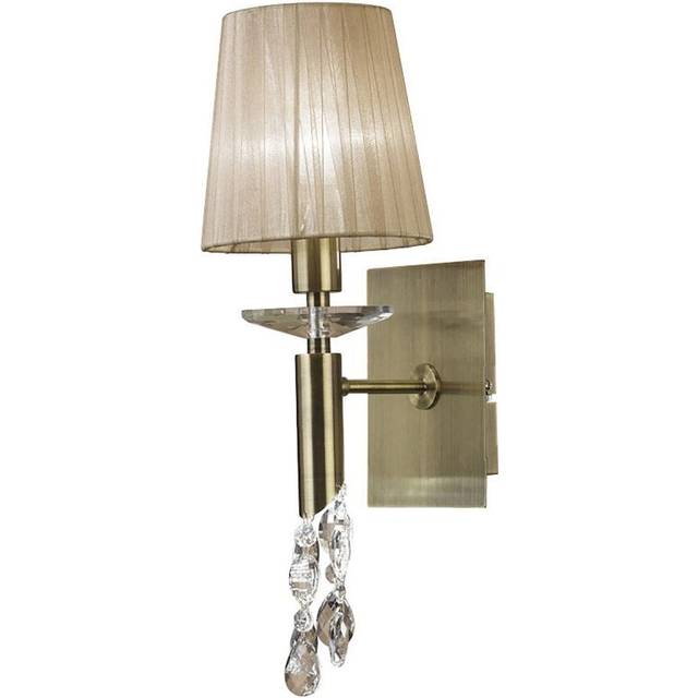 Mantra M3884 Tiffany Wall Lamp 1+1 Light E14 Soft Bronze Shade Antique