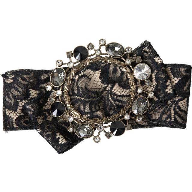 Black Lace Crystal Handmade Brooch Hair Pin