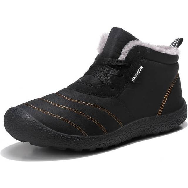 (40, Black plus velvet) Men's boots winter with fur 2023 warm snow boots men's shoes footwear